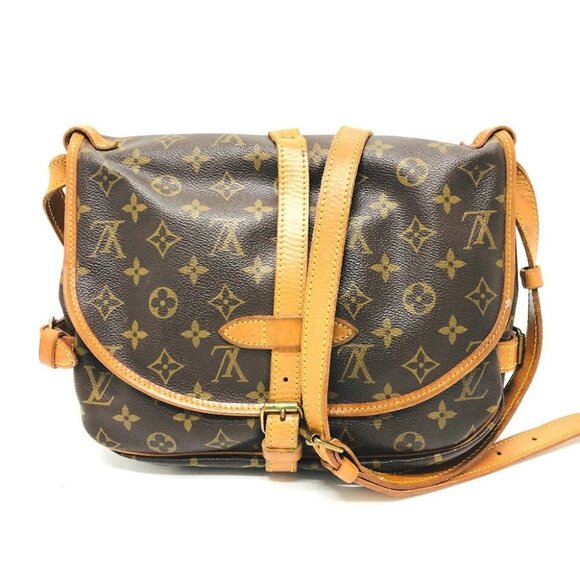 LOUIS VUITTON M42256 Saumur30 Crossbody bag Shoulder Bag MonogramCanvas Brown - Picture 3 of 16